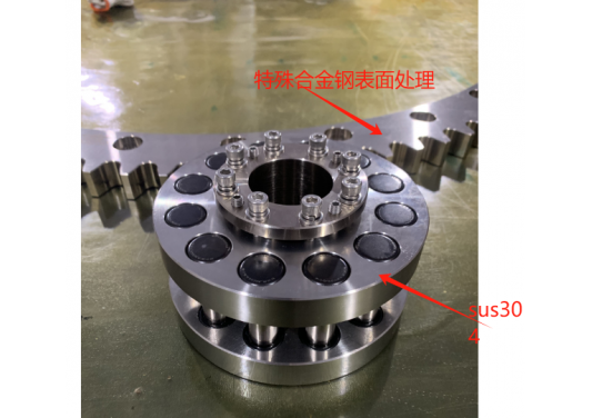 RGD齒圈齒輪是全SUS304不銹鋼材質(zhì)還是其他材質(zhì)？特殊合金鋼表面處理會生銹嗎？硬度多少？